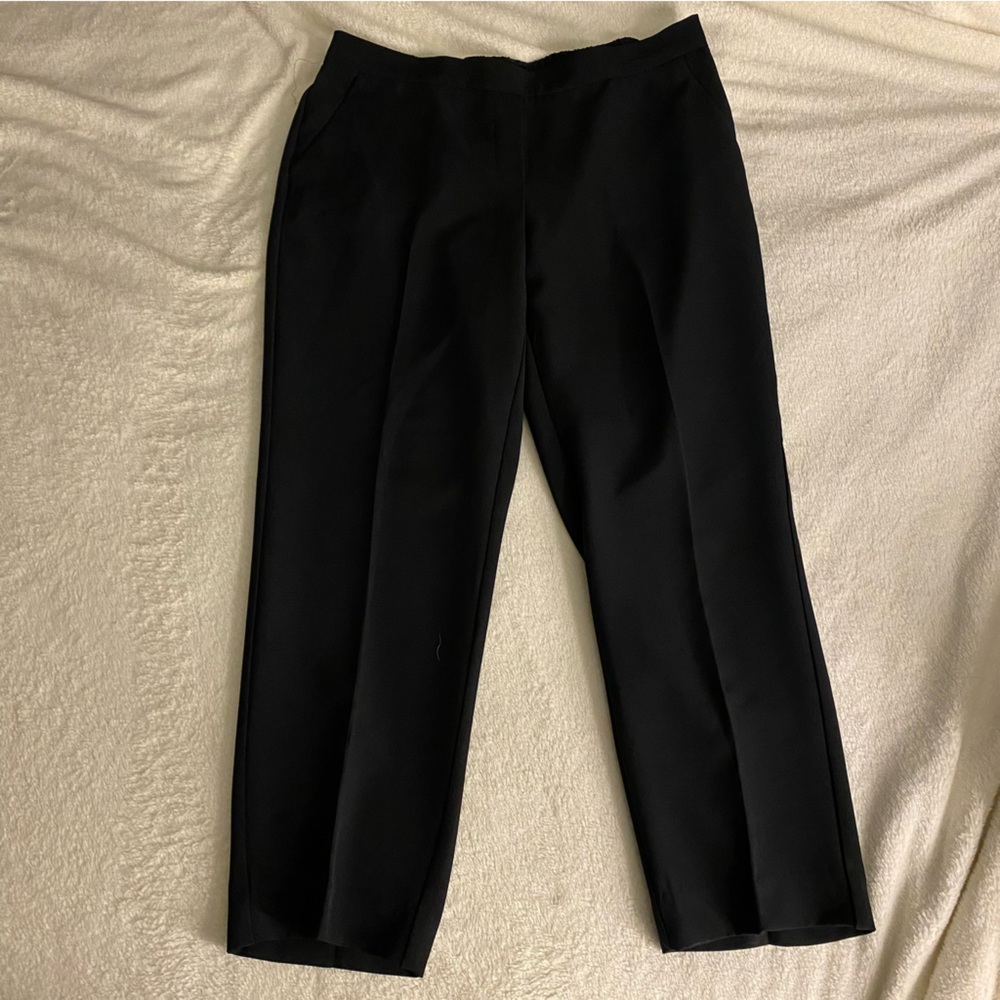 Ellen Tracy Pants Womens Elastic Waist Slacks Office Business Casual Size L